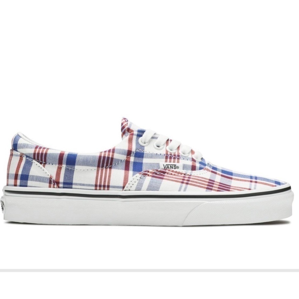 Vans Era True Plaid Red, White, Blue Sneakers Size 5 - Picture 1 of 8